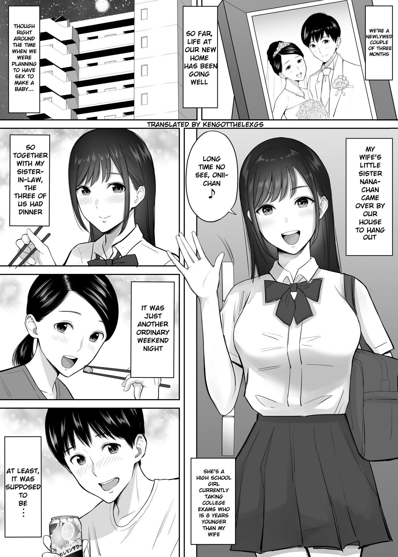 Hentai Manga Comic-I Was Saving Up Sperm To Get My Newlywed Wife Pregnant But I Ended Up Shooting It All Out Inside Her Little Sister's Pussy Instead-Read-2